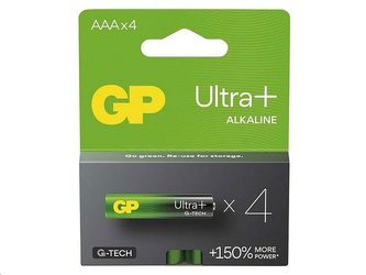 Baterie GP Ultra Plus Alkaline LR03 (AAA) 4 kusy