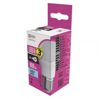 LED žárovka Classic Mini Globe 8W E27 studená bílá