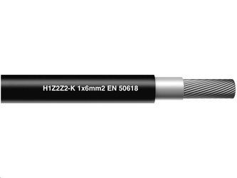 Solární kabel H1Z2Z2-K 1500V / 6mm2 / černý -- METRÁŽ--