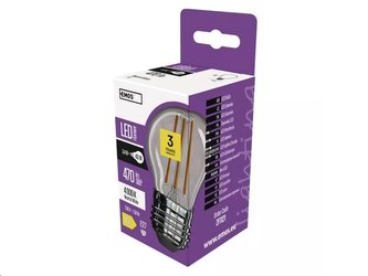 LED žárovka EMOS ZF1121 Filament Mini Globe 3,4W E14 neutrální bílá
