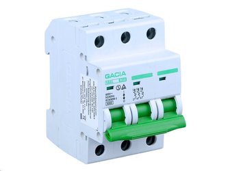 Jistič VCX GACIA SB6L 400V/25A/B/6kA 3fázový na DIN lištu