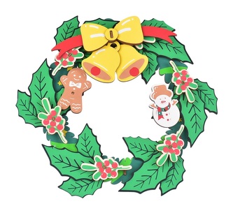 Woodcraft Dřevěné 3D puzzle Vánoční věnec Woodcraft Dřevěné 3D puzzle Vánoční věnec