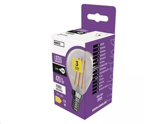 LED žárovka EMOS ZF1221 Filament Mini Globe 3,4W E14 neutrální bílá
