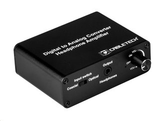 Převodník CABLETECH ZLA0857-3 audio 1x S/PDIF-KOAX IN | 2x CINCH-JACK 3.5mm OUT stereo