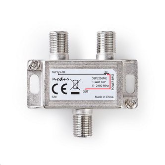 Odbočovač NEDIS 1xF - 2xF, 5-2400 MHz,  6dB