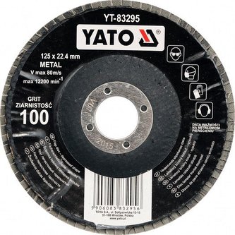 Kotouč lamelový korundový 125 x 22,2 mm vypouklý brusný P120 Kotouč lamelový korundový 125 x 22,2 mm vypouklý brusný P120