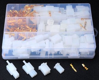 Sada konektorů faston 2,8mm, 2-3-4-6 pinů - 380ks