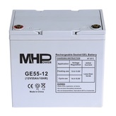 Baterie olověná  12V / 55 Ah  MHPower GE55-12 GEL