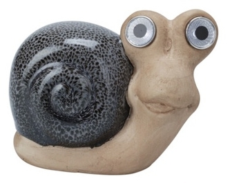 Solární zvířátko šnek šedý 13,5x6,6x10,8 cm
