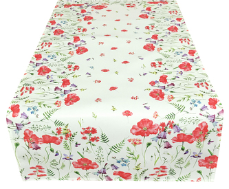 Vzorovaný ubrus - běhoun na stůl POPPY I. 55x120 cm Mybesthome Vzorovaný ubrus - běhoun na stůl POPPY I. 55x120 cm Mybesthome