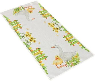 Velikonoční ubrus - běhoun na stůl EASTER DUCK 40x85 cm Mybesthome