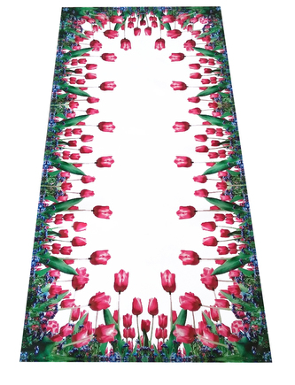 Vzorovaný ubrus - běhoun na stůl TULIPÁNY III. 50x100 cm Mybesthome