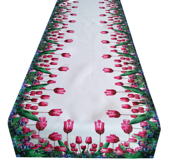 Vzorovaný ubrus - běhoun na stůl TULIPÁNY III. 40x180 cm Mybesthome Vzorovaný ubrus - běhoun na stůl TULIPÁNY III. 40x180 cm Mybesthome