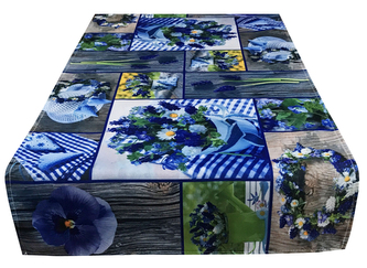 Vzorovaný ubrus - běhoun na stůl VIOLA 55x120 cm Mybesthome Vzorovaný ubrus - běhoun na stůl VIOLA 55x120 cm Mybesthome