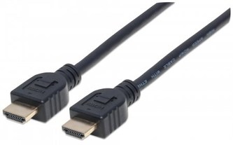 MANHATTAN kabel In-wall CL3 High Speed HDMI s Ethernetem, HEC, ARC, 3D, 4K, stíněný, 10m, Black