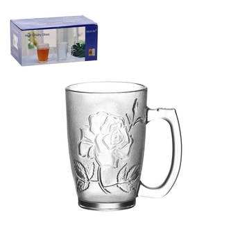 Hrnek skleněný růže 300ml