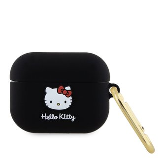 Hello Kitty Liquid Silicone 3D Kitty Head Logo pouzdro AirPods Pro černé