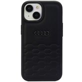 Audi GT Synthetic Leather Zadní Kryt pro iPhone 15 Plus Black