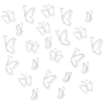 Dekorace na zeď Monarchy 24 ks, bílá/niklová - Umbra