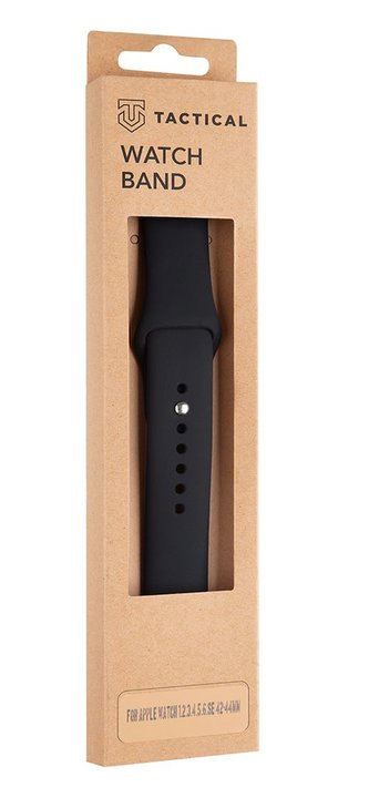 Tactical 488 Silikonový Řemínek pro Apple Watch 1/2/3/4/5/6/7/8/9/SE 42/44/45mm Black