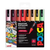 Posca sada popisovačů PC-5M - Summer 1,8 - 2,5 mm (mix teplých tónů 8 ks)