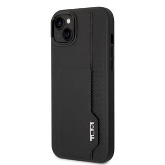 TUMI Leather Card Slot Zadní Kryt pro iPhone 14 Black