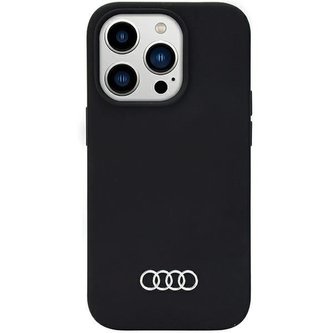 Audi Silicone Zadní Kryt pro iPhone 14 Pro Black