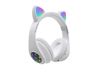 Oxe Bluetooth bezdrátová dětská sluchátka s ouškama, bílá