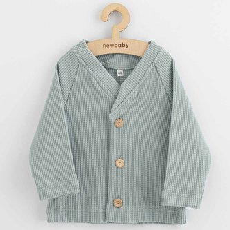 Kojenecký kabátek na knoflíky New Baby Luxury clothing Oliver šedý - velikost 68 (4-6m)