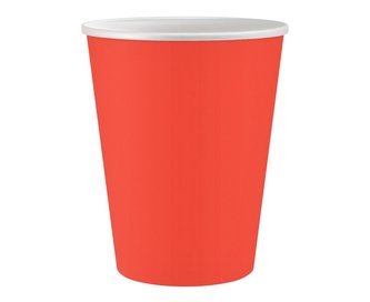 Kubeczki papierowe czerwone 250ml 6szt