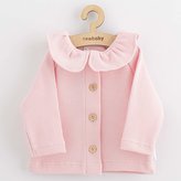 Kojenecký kabátek na knoflíky New Baby Luxury clothing Laura růžový - velikost 86 (12-18m)