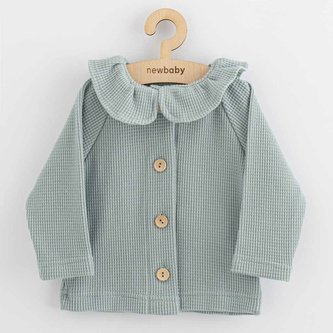 Kojenecký kabátek na knoflíky New Baby Luxury clothing Laura šedý - velikost 68 (4-6m)