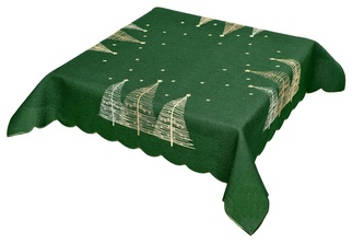 Ubrus Vánoční, Moderní stromečky, zelený 40 x 140 cm