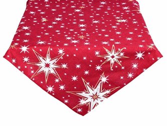 Ubrus Vánoční, Zářivé hvězdy, červený 85 x 85 cm