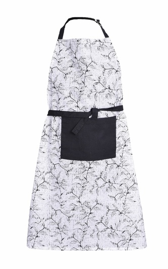 Zástěra kuchyňská, Leaf, černá