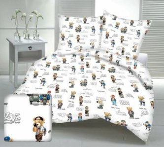 Povlečení do postýlky bavlněné, Méďa Roll