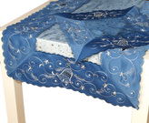 Forbyt , Ubrus Vánoční  06H 2191, modrý, čtverec, obdélník 50 x 100 cm