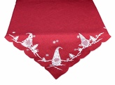 Ubrus Vánoční, Vánoční trpaslíci, červený 40 x 90 cm