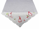 Ubrus Vánoční, Vánoční trpaslíci, šedý 40 x 90 cm