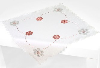 Forbyt, Ubrus vánoční, Vánoční vločka, červený, čtverec 85 x 85 cm Forbyt, Ubrus vánoční, Vánoční vločka, červený, čtverec 85 x 85 cm
