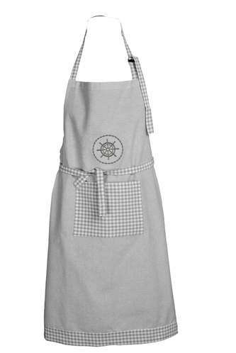 Zástěra kuchyňská, Kruh a káro 2203, šedá