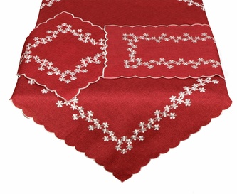 Ubrus celoroční, Pomněnky, červený 35 x 35 cm