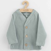 Kojenecký kabátek na knoflíky New Baby Luxury clothing Oliver šedý - velikost 86 (12-18m)