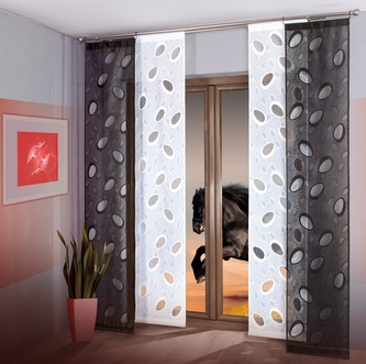 Forbyt, Zavěsové panely, Black and White 50 x 240 cm černá