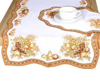 Ubrus celoroční, Ovoce, cihlový 50 x 100 cm