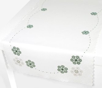 Forbyt, Ubrus vánoční, Vánoční vločka, zelený, 40 x 90 cm 40 x 90 cm Forbyt, Ubrus vánoční, Vánoční vločka, zelený, 40 x 90 cm 40 x 90 cm