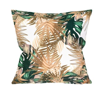 Design návlek, Exotické listy béžově zelené, 40 x 40 cm