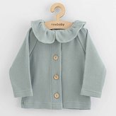 Kojenecký kabátek na knoflíky New Baby Luxury clothing Laura šedý - velikost 56 (0-3m)