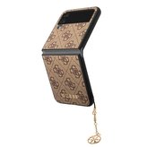 Guess 4G Charms Zadní Kryt pro Samsung Galaxy Z Flip 4 Brown