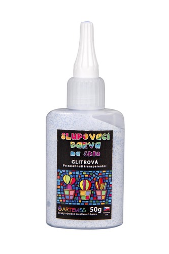 ARTEMISS Slupovací barva glitrová transparentní 50g, modrá